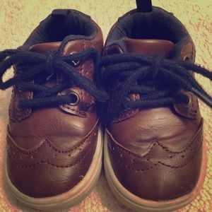 Dark tan boys dress shoe